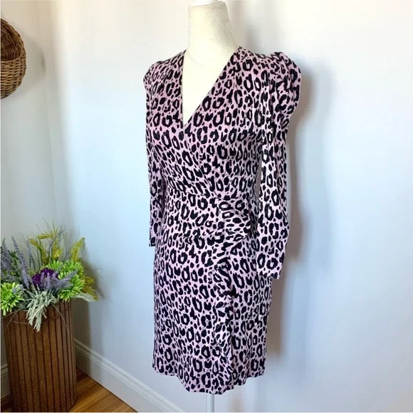 Maje Black and White Animal Print Mini Dress - Picture 7 of 9